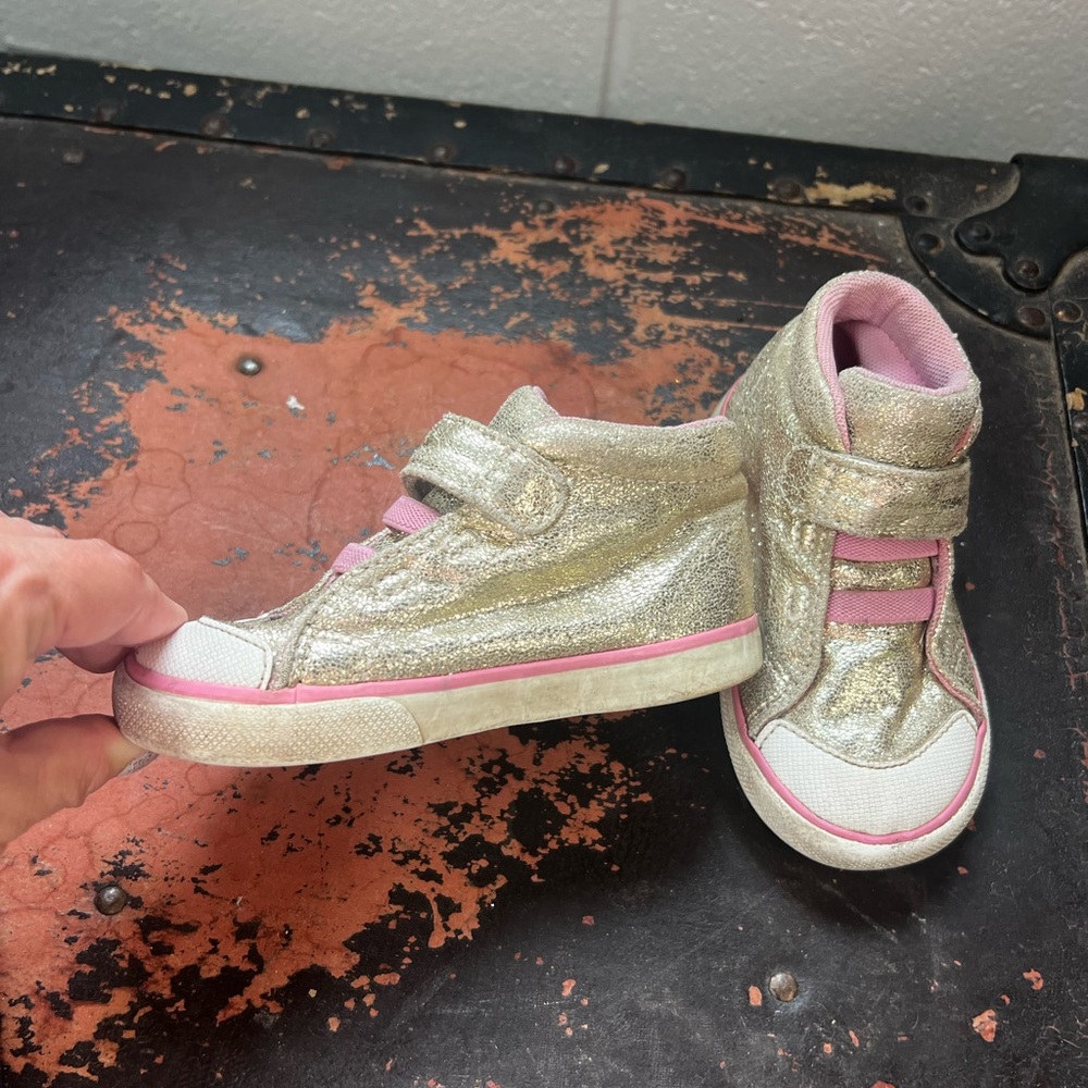 See Kai Run Gold and Pink Toddler Sneakers